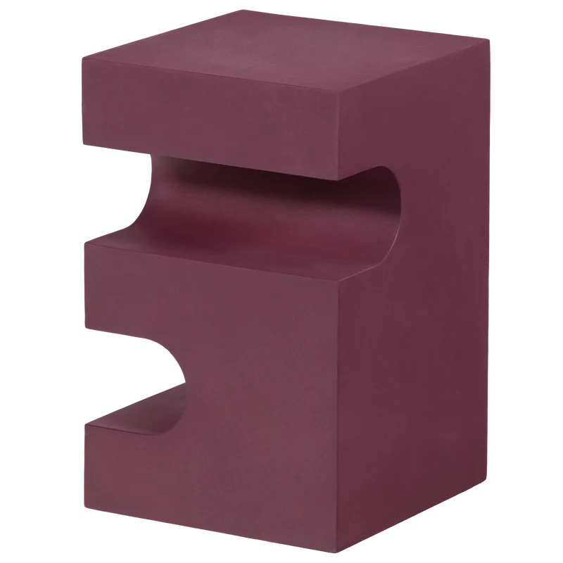 Jessa side table metall lila/braun