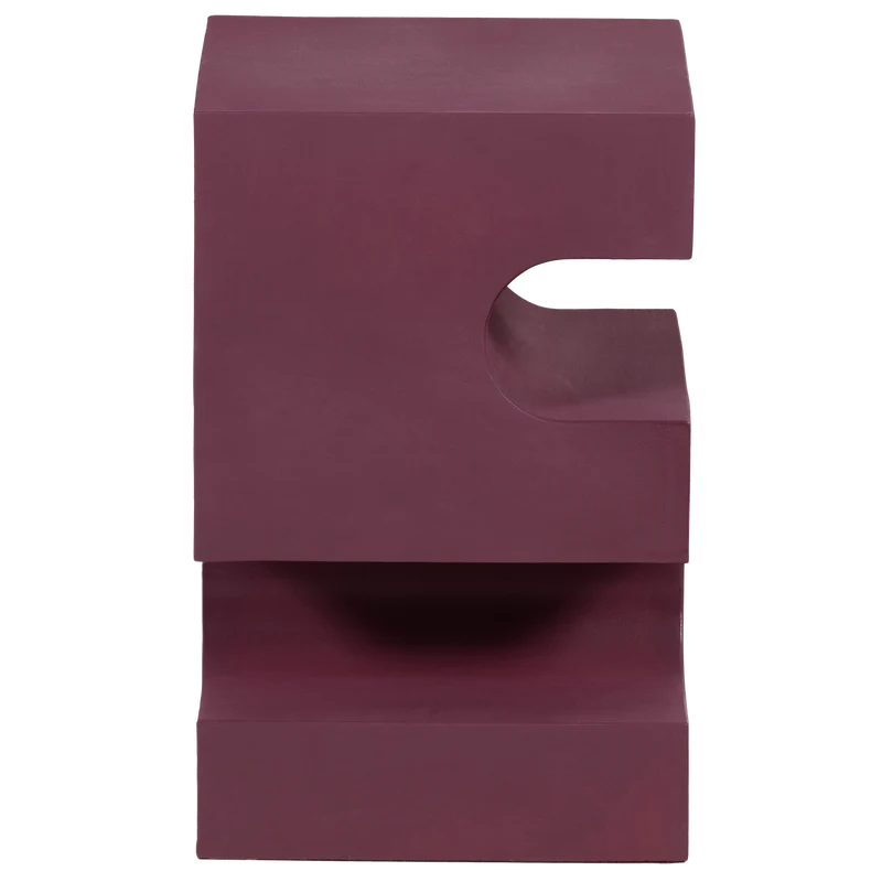 Jessa side table metall lila/braun