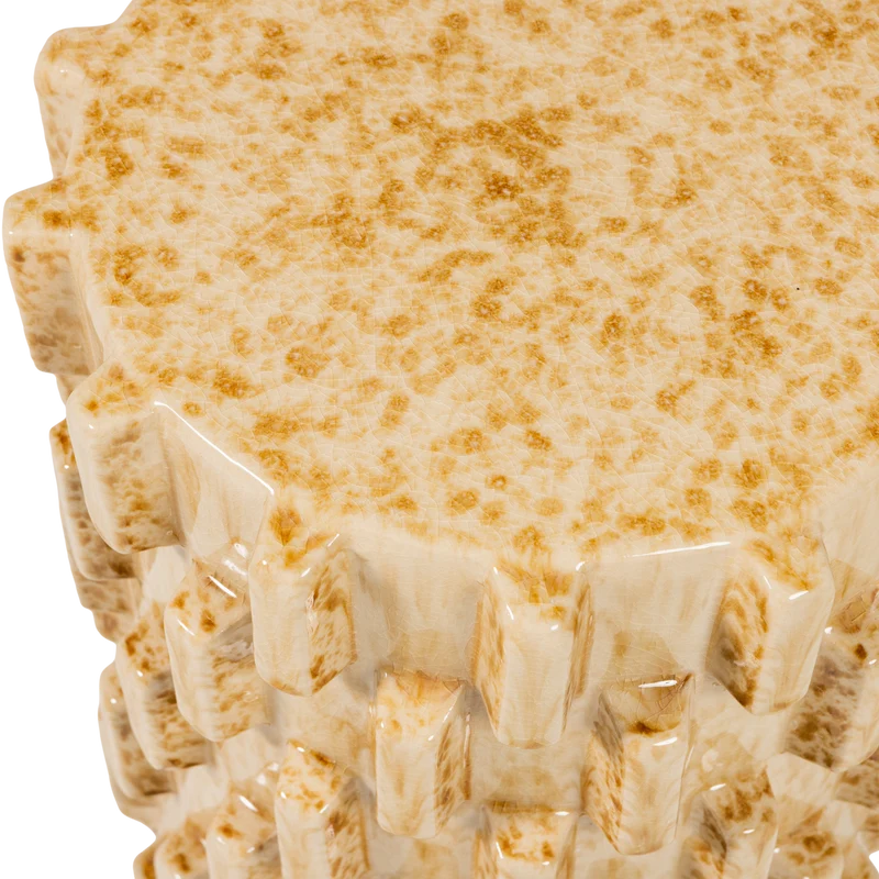Axu dekorativer beistelltisch ø35x45 cm keramik sand