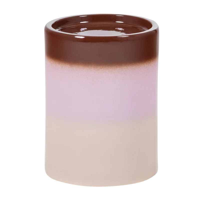 Ollo dekorativer beistelltisch Ø35x44 cm keramik rosa/braun