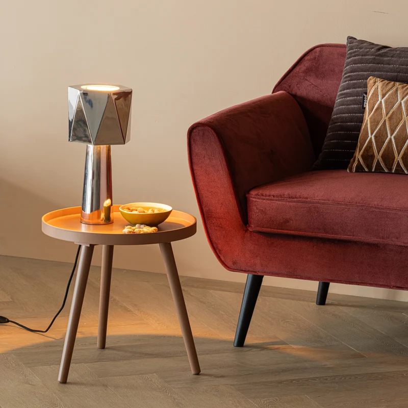 Sasha beistelltisch ø41 cm holz altrosa