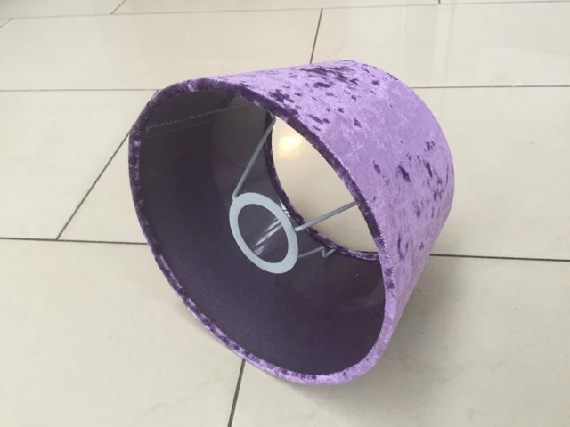 Lampenschirm rund lila, Lampenschirm samt lila, Ø 20 cm