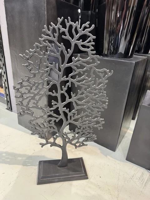 Dekobaum schwarz, Baum aus Aluminium als Dekoration, Höhe 75 cm