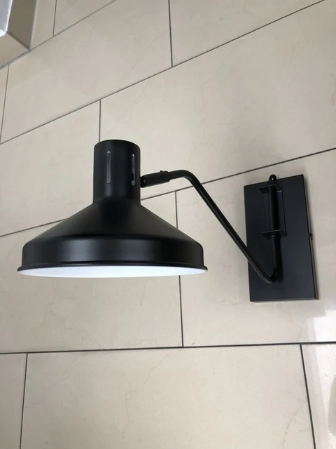 Wandleuchte schwarz Metall, Wandlampe schwarz Industriedesign