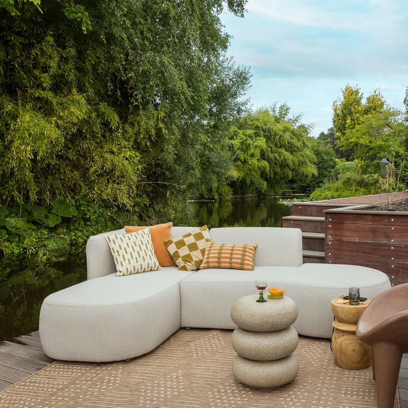 Laurel Beistelltisch mit Sprenkeln in Beige