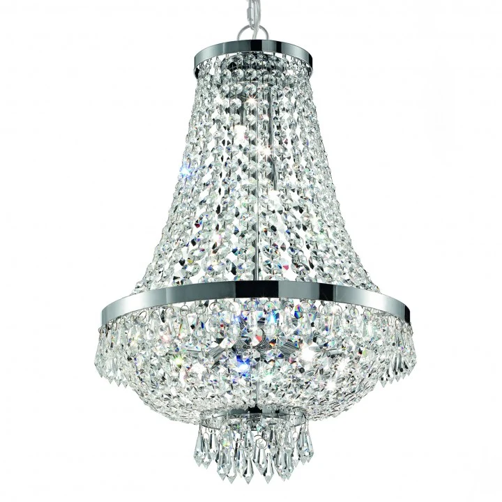 Kristall Kronleuchter Silber-Kristallglas, Kronleuchter Durchmesser 45 cm