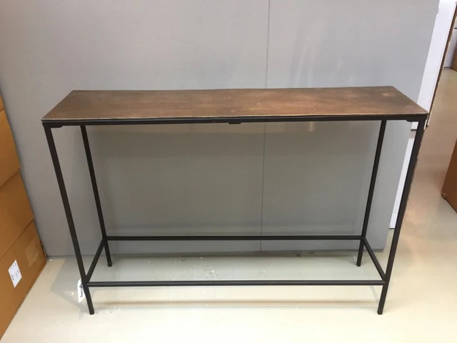 Konsole Bronze schwarz, Wandtisch Metall schwarz, Breite 100 cm