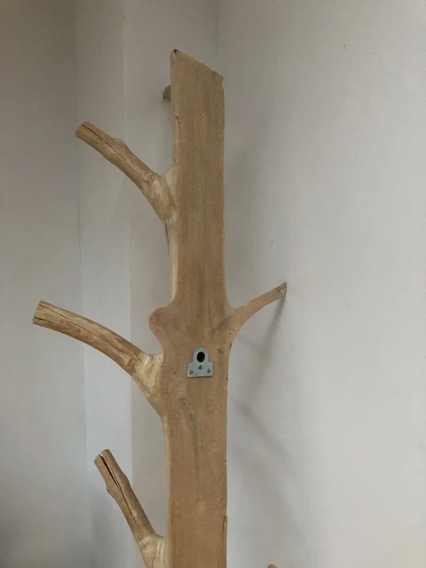 Wandgarderobe aus Holz Unikat, Standgarderobe aus Massivholz, Höhe 200 cm
