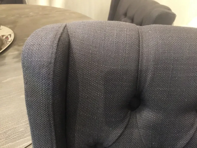 Barstuhl anthrazit gepolstert, Barhocker anthrazit, Sitzhöhe 75 cm