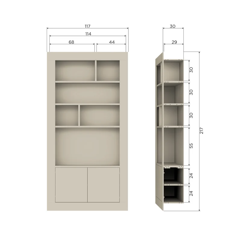 Wallcover Hängeschrank 117 cm Kiefer dust
