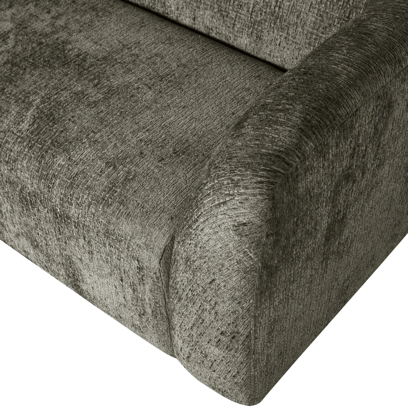 Sloping 3-sitzer sofa structure velvet frost