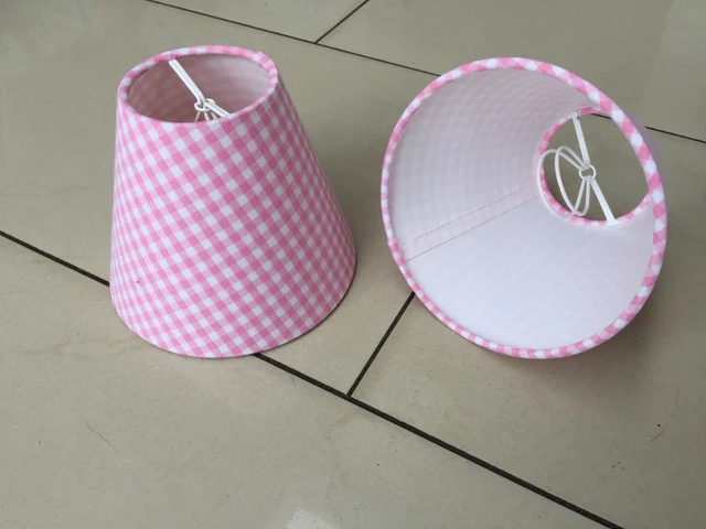KIemmschirm kariert rosa-weiß, Aufsteckschirm kariert, Ø 14 cm