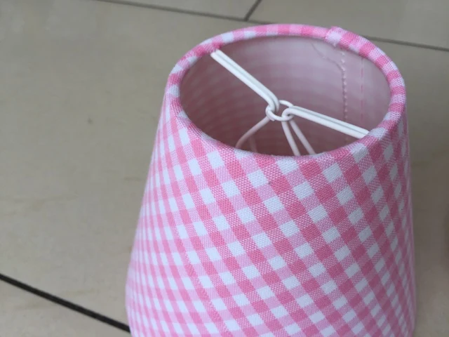KIemmschirm kariert rosa-weiß, Aufsteckschirm kariert, Ø 14 cm