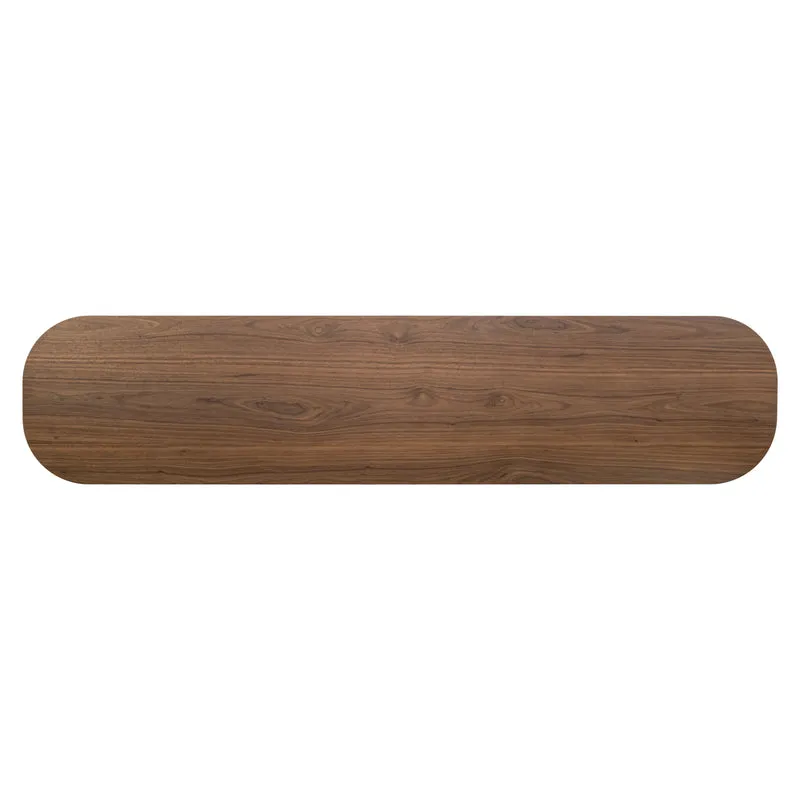 TV Schrank braun Fernsehschrank oval braun, Lowboard braun, Breite 200 cm