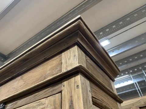 Vitrine Teakholz, Buffetschrank Teakholz, Geschirrschrank Teak, Landhaus Buffetschrank Teak, Breite 170 cm