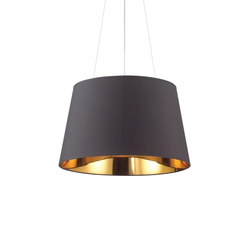 Pendelleuchte schwarz-Gold, Pendellampe schwarz, Hängeleuchte schwarz-Gold, Durchmesser 60 cm