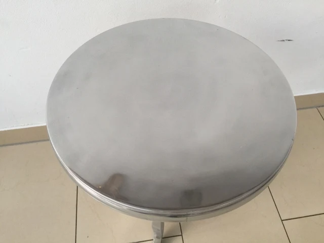 Beistelltisch rund Silber, Metall Barock Beistelltisch Silber, Ø 35 cm