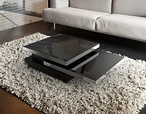 Couchtisch schwarz Glasplatte, Couchtisch Glas schwarz, Glastisch schwar, Maße 120x80 cm