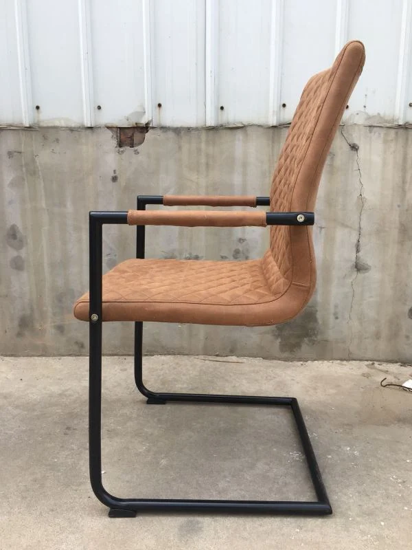 Schwingstuhl cognac, Stuhl cognac, Industriedesign Stuhl cognac, Freischwinger cognac