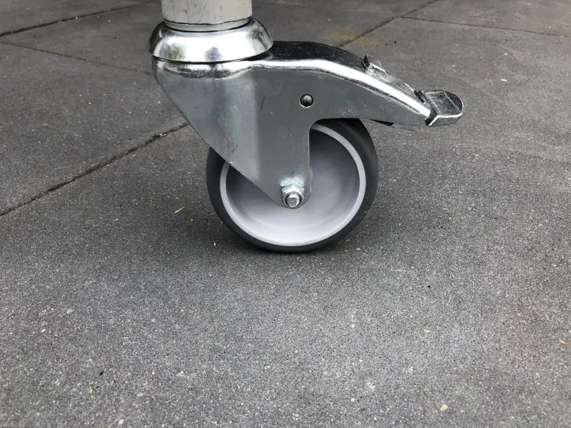 Tischgestell auf Rollen Industriedesign, Gestell Rohrgestell Metall, Maße 164 x 73 cm