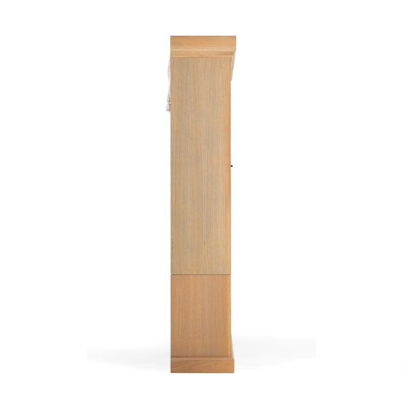 Vitrine Eiche massiv Landhaus, Geschirrschrank Eiche Landhausstil, Schrank Landhaus, Breite 192 cm