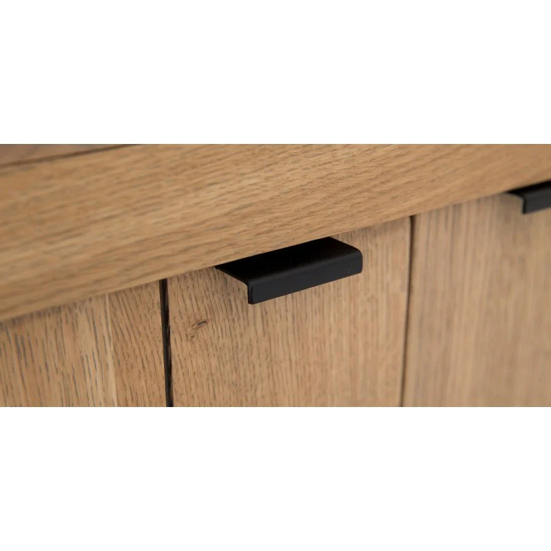 Vitrine Eiche massiv Landhaus, Geschirrschrank Eiche Landhausstil, Schrank Landhaus, Breite 192 cm