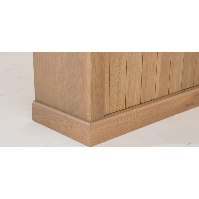 Vitrine Eiche massiv Landhaus, Geschirrschrank Eiche Landhausstil, Schrank Landhaus, Breite 192 cm