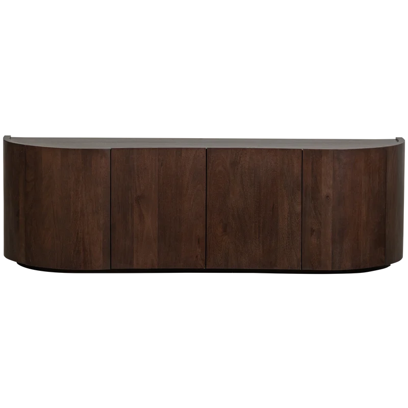 Sense kommode 4-türig mango holz dunkelbraun