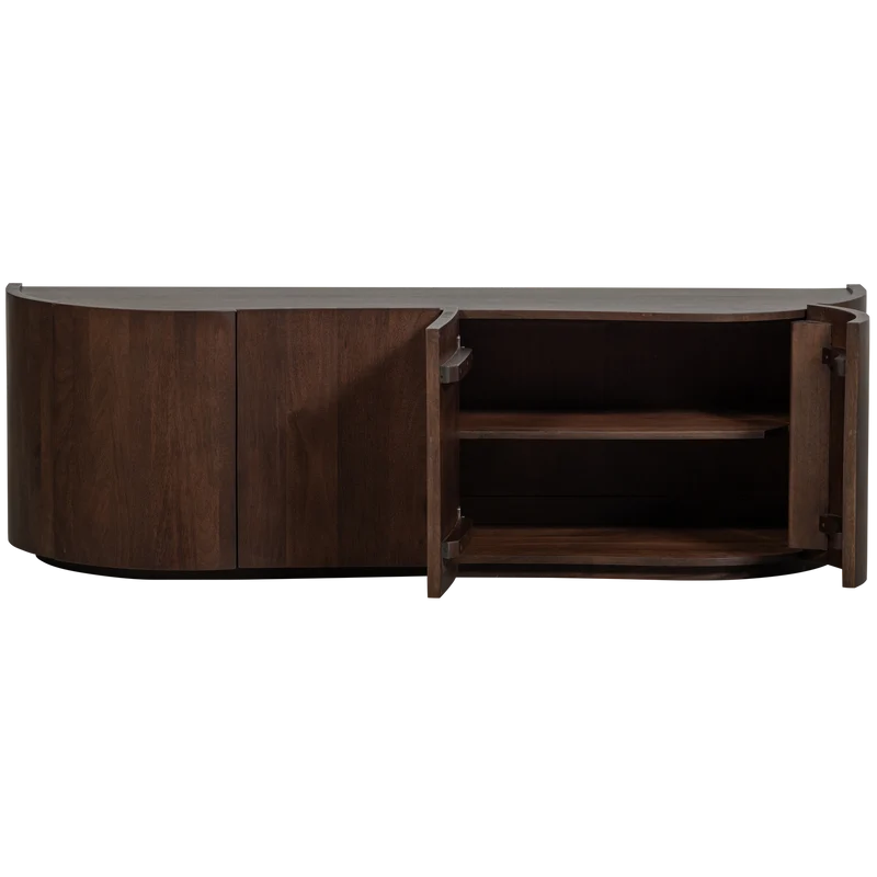 Sense kommode 4-türig mango holz dunkelbraun