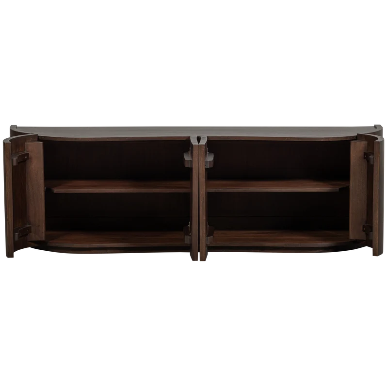 Sense kommode 4-türig mango holz dunkelbraun