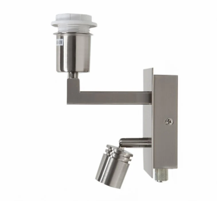 Wandleuchte satiniert Silber LED Straler, Wandlampe LED Straler Silber für Lampenschirme