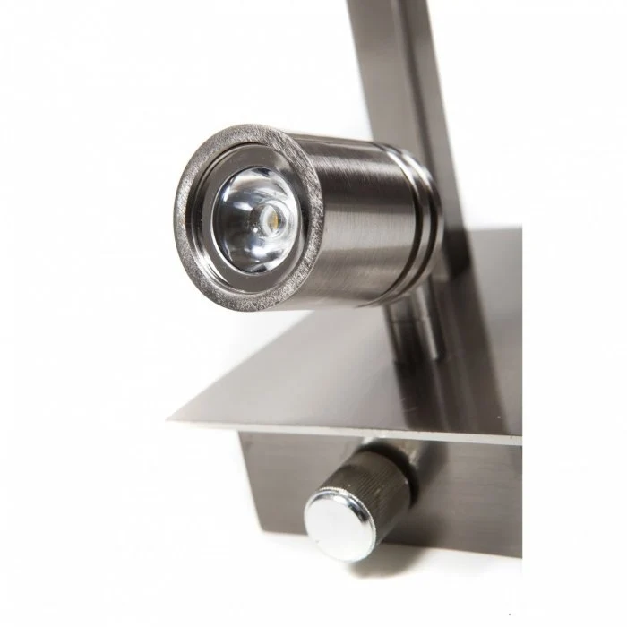 Wandleuchte satiniert Silber LED Straler, Wandlampe LED Straler Silber für Lampenschirme