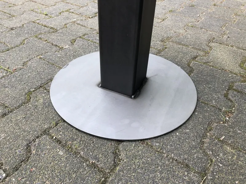 Bistro-Tischgestell grau Metall, Tischgestell grau Metall, Tischgestell für Gastronomie Metall, Höhe 72 cm