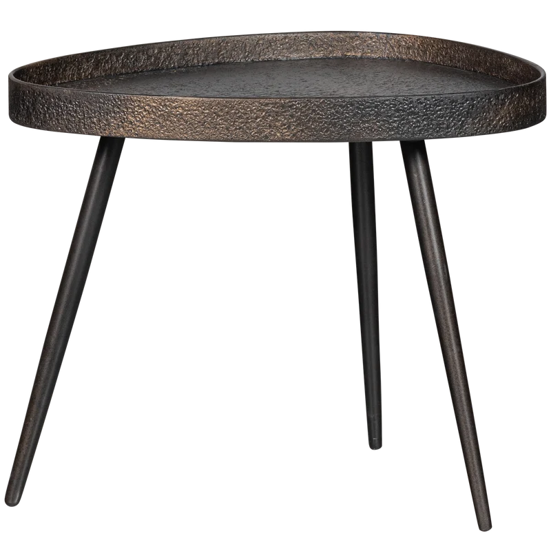 2er set - Crude beistelltische bronze antique