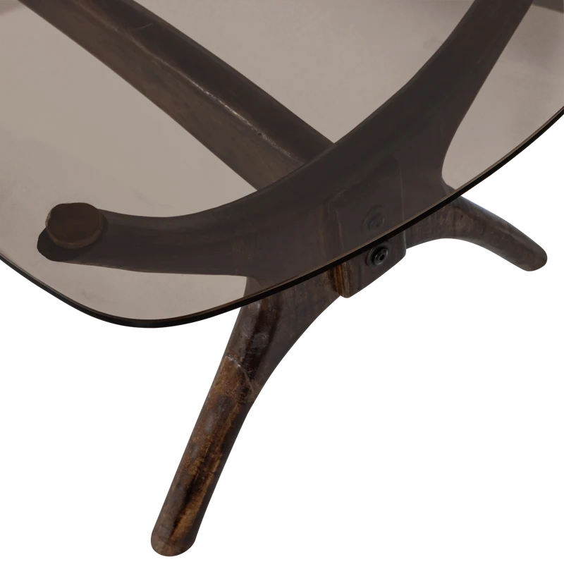 Flash couchtisch mangoholz/glas walnuss