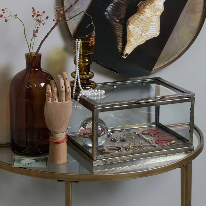 Goddess sidetable antique brass
