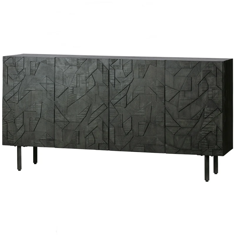 Counter kommode holz schwarz