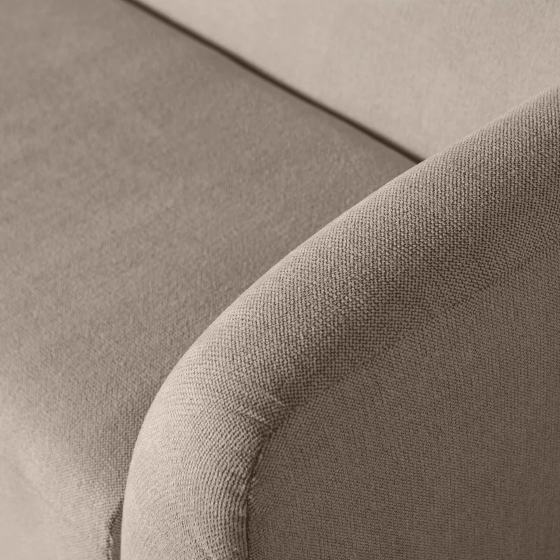 Sloping 3-sitzer sofa hellbraun melange
