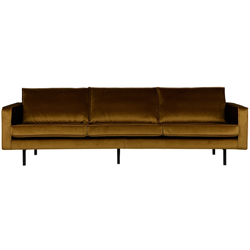 Rodeo sofa 3-sitzer velvet honiggelb