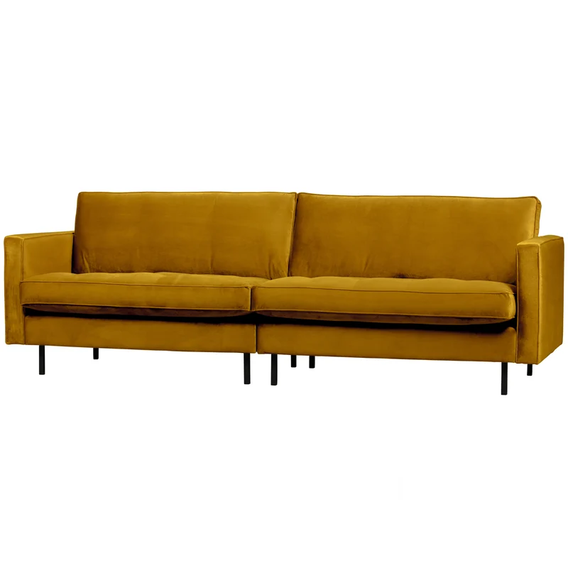 Rodeo classic 3-sitzer sofa velvet ochre