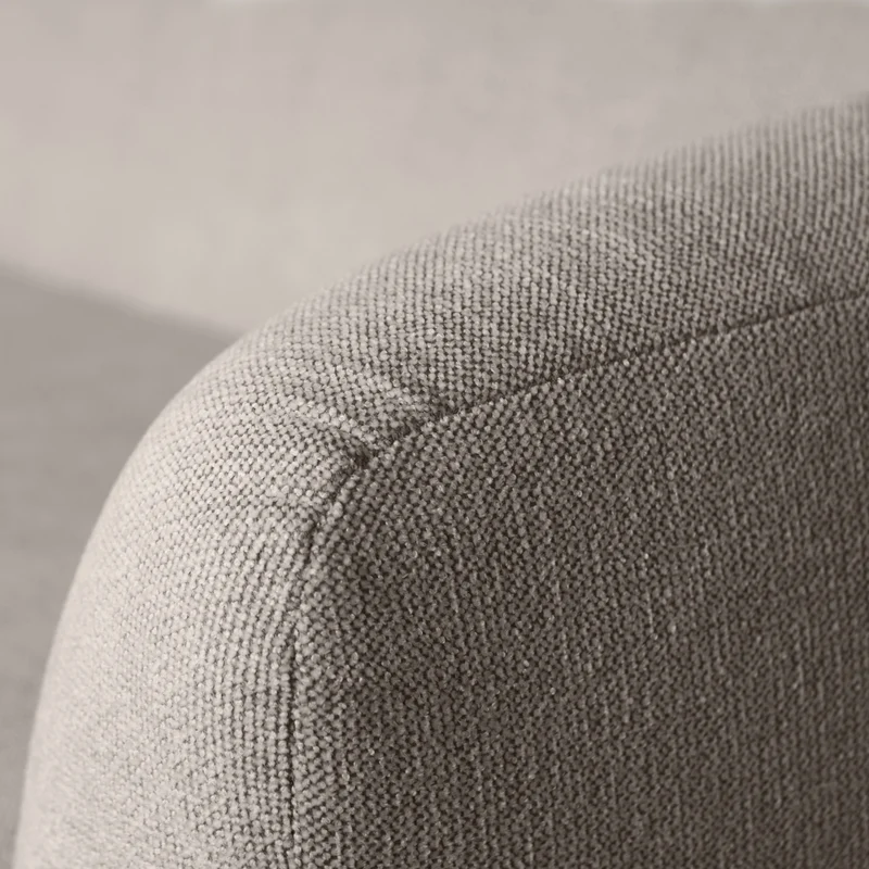 Sloping 3-sitzer sofa off white melange