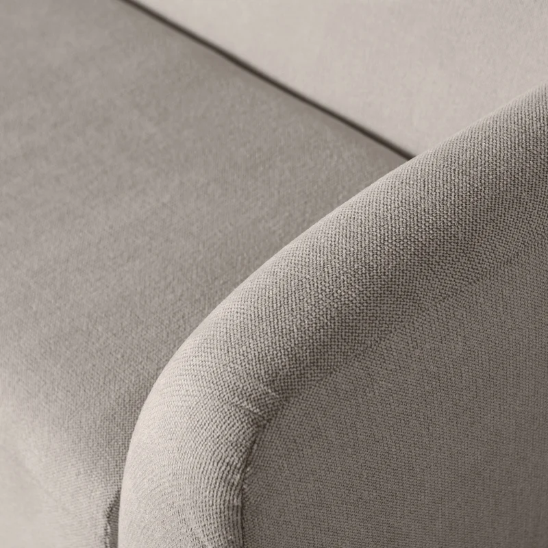 Sloping 3-sitzer sofa off white melange