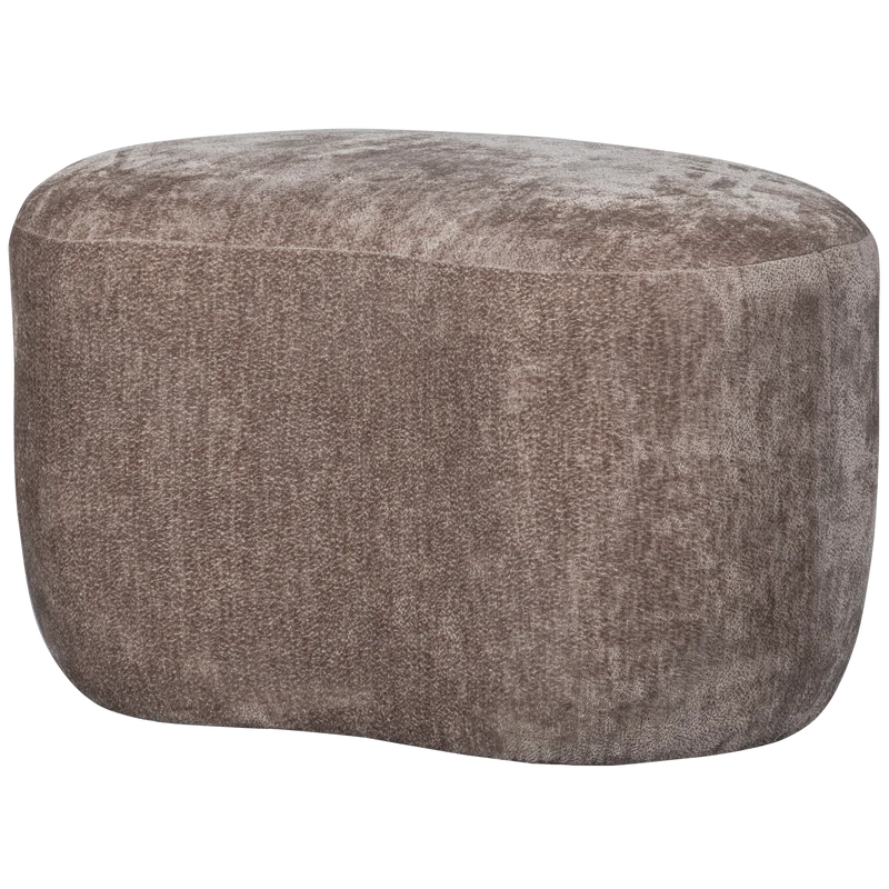 Popular organische hocker taupe