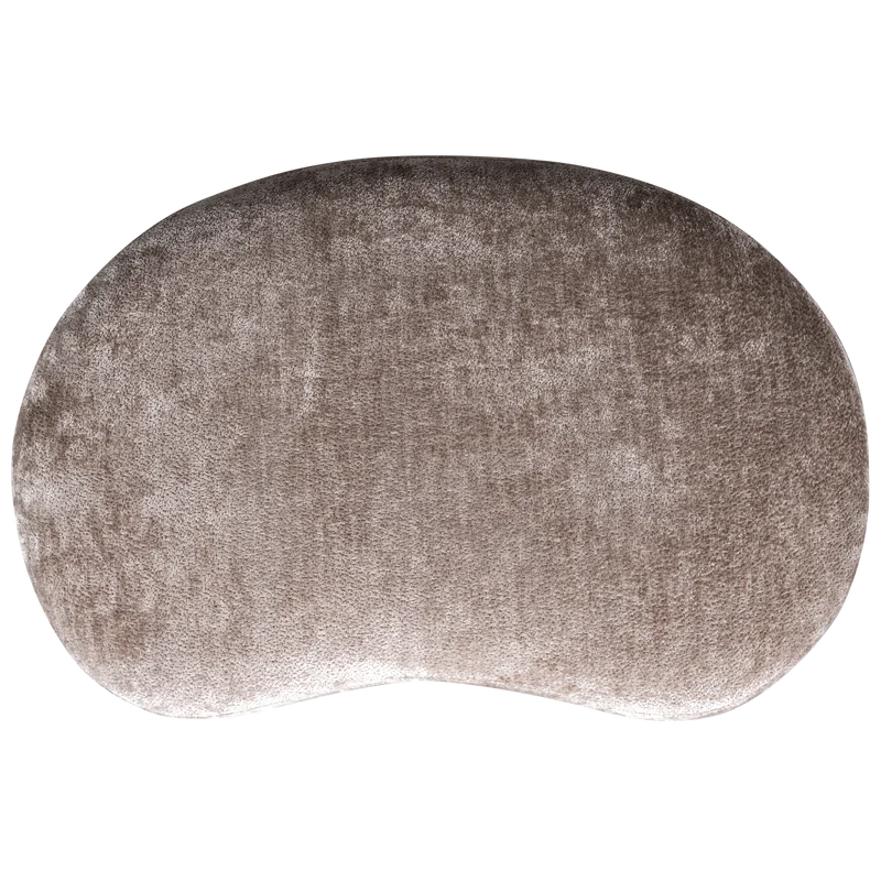 Popular organische hocker taupe