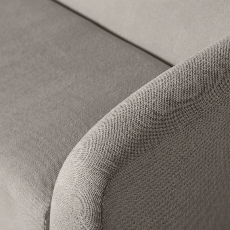 Sloping 3-sitzer sofa grau melange