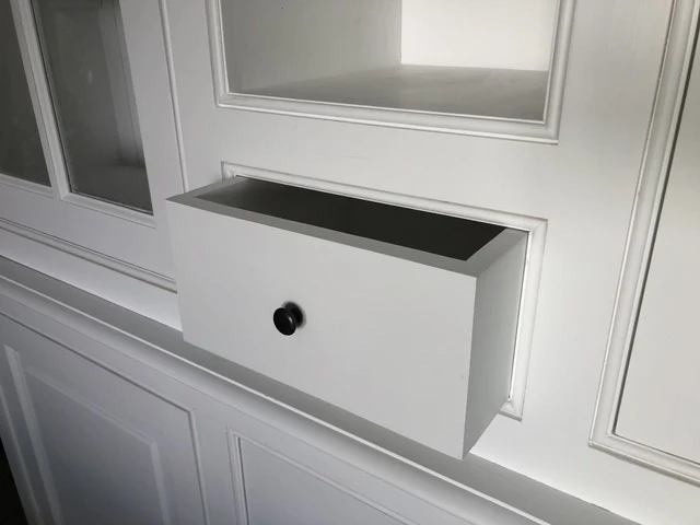 Vitrine weiß, Geschirrschrank grau Landhausstil, Vitrine weiß Landhaus, Buffetschrank weiß, Breite 190 cm