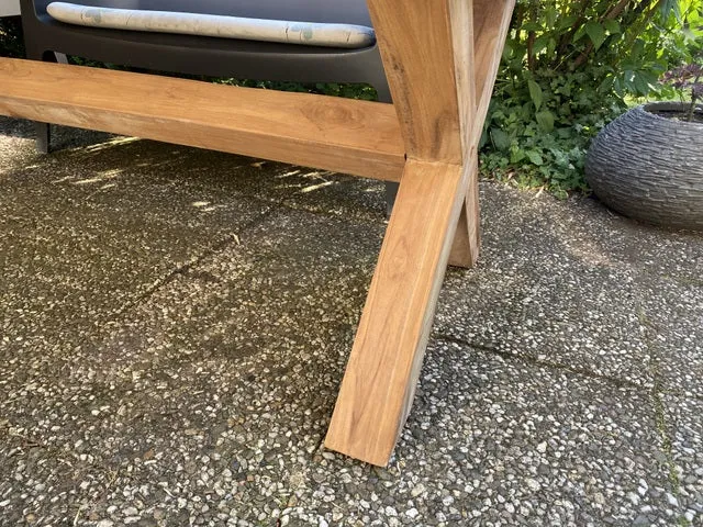 Gartentisch Teakholz Landhaus , Esstisch Massivholz, Tisch Holz massiv, Länge 200 cm