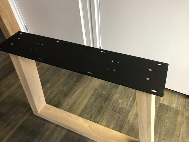 2er Set Tischgestell Holz Eiche, Holzuntergestell für Tische, Breite 94 cm