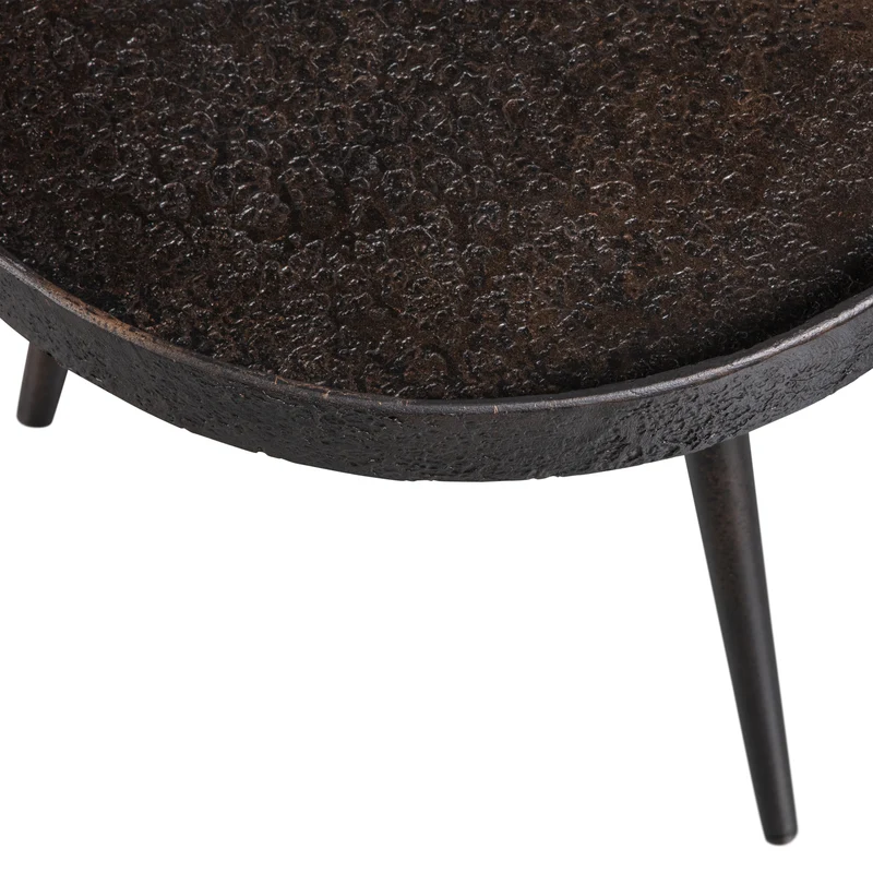 Bounds beistelltisch M holz/metall antique gold 41xø41 cm