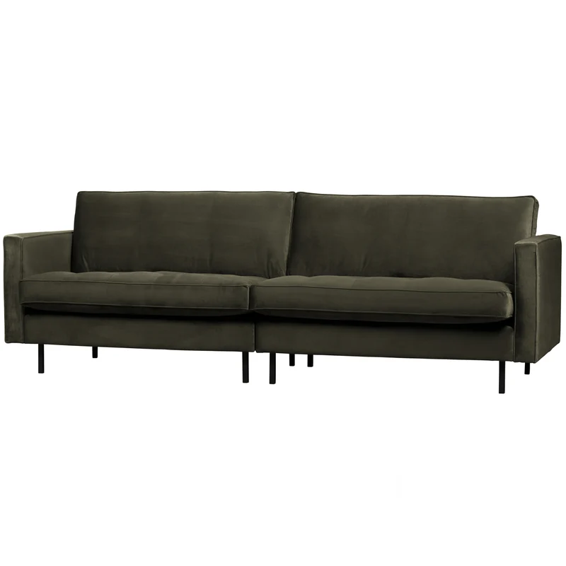 Rodeo classic 3-sitzer sofa velvet dunkelgrün